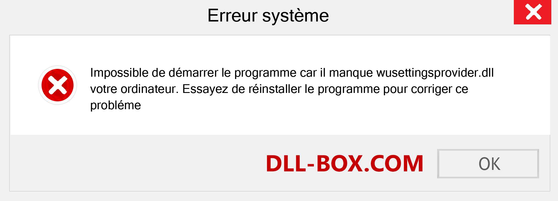 Le fichier wusettingsprovider.dll est manquant ?. Télécharger pour Windows 7, 8, 10 - Correction de l'erreur manquante wusettingsprovider dll sur Windows, photos, images